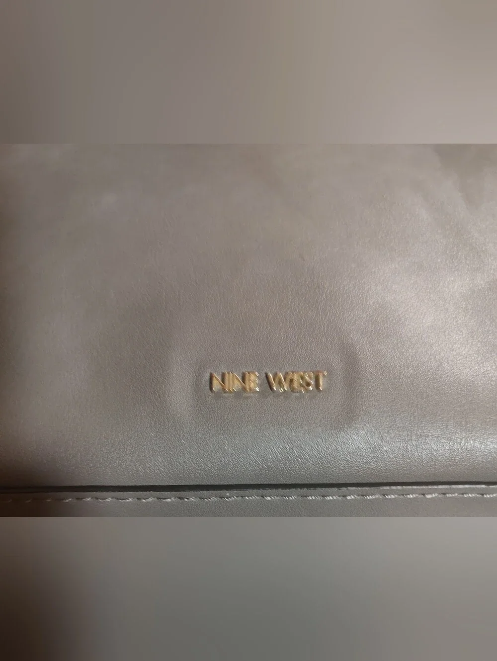 Nine West Gray Crossbody with Gold Hardware